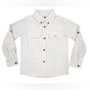 Boys Saltwater Boys Company Plaid Long Sleeve Fishing Shirt Size 18/20 EUC